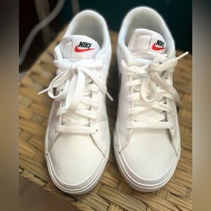 Nike Women’s court legacy Sneakers with Red Accents